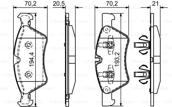 Brake Pad Set, disc brake 0986494165 - image 7