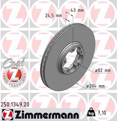 Brake Disc COAT Z 250.1349.20