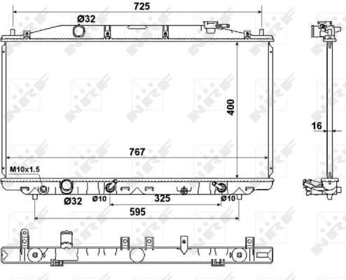 Radiator, engine cooling 53971