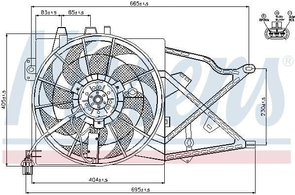 Fan, engine cooling 85208