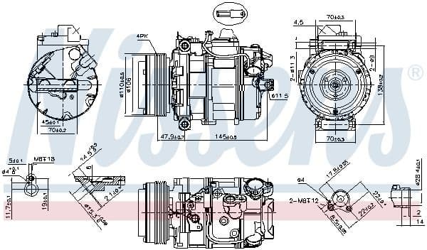 Compressor, air conditioning ** FIRST FIT ** 890073