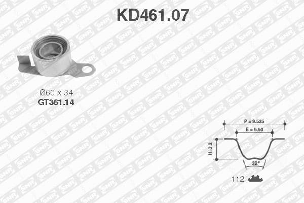 Timing Belt Kit KD461.07