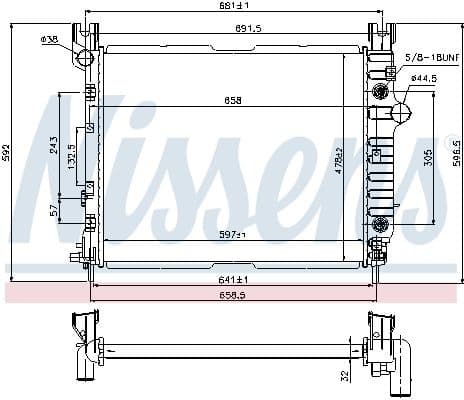 Radiator, engine cooling 69451 - image 2