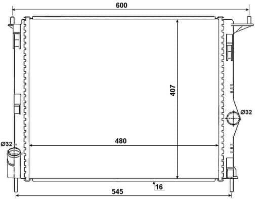 Radiator, engine cooling 53069
