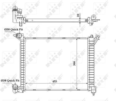 Radiator, engine cooling 53841