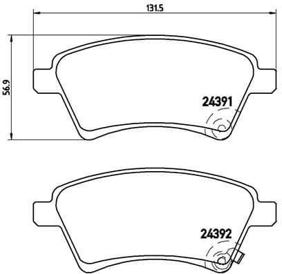 Brake Pad Set, disc brake PRIME LINE P23105
