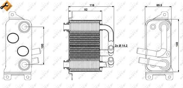 Oil Cooler, automatic transmission EASY FIT 31191