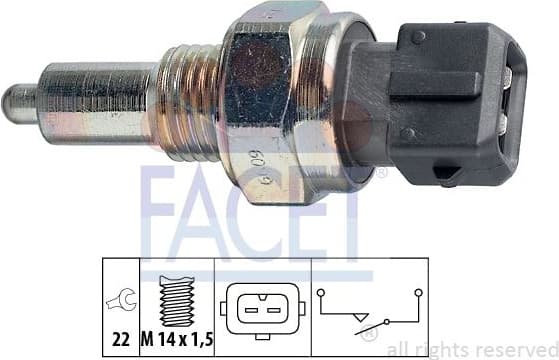 Switch, reverse light Made in Italy - OE Equivalent 7.6099 - image 2