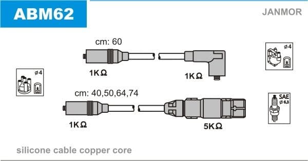 Ignition cable set ABM62