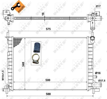 Radiator, engine cooling EASY FIT 50130 - image 6