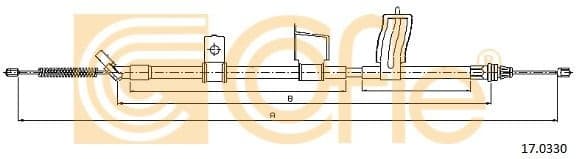 Cable Pull, parking brake 17.0330