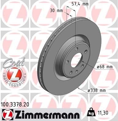 Brake Disc COAT Z 100.3378.20