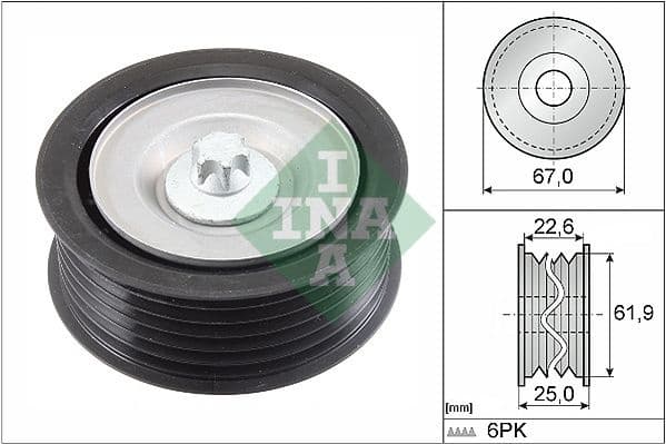 Deflection/Guide Pulley, V-ribbed belt 532086610