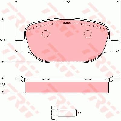 Brake Pad Set, disc brake GDB1490