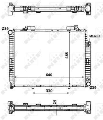 Radiator, engine cooling EASY FIT 53945
