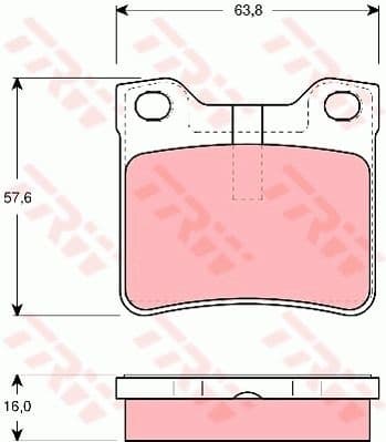 Brake Pad Set, disc brake COTEC GDB1432