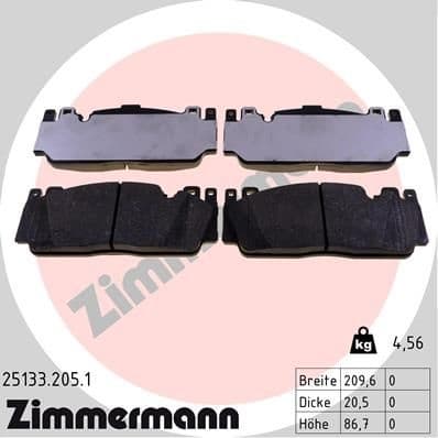 Brake Pad Set, disc brake 25133.205.1