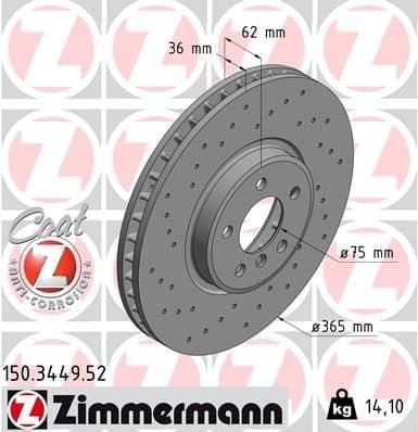 Brake Disc SPORT BRAKE DISC Z 150.3449.52 - image 2