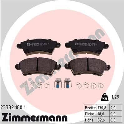 Brake Pad Set, disc brake 23332.180.1