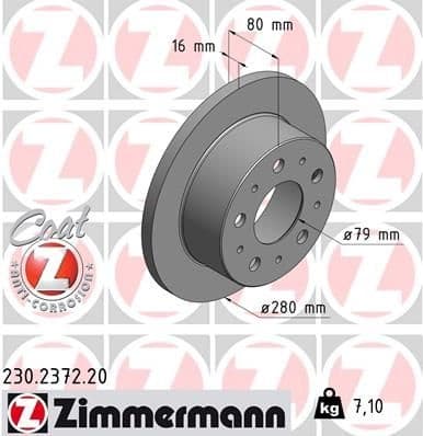 Brake Disc COAT Z 230.2372.20