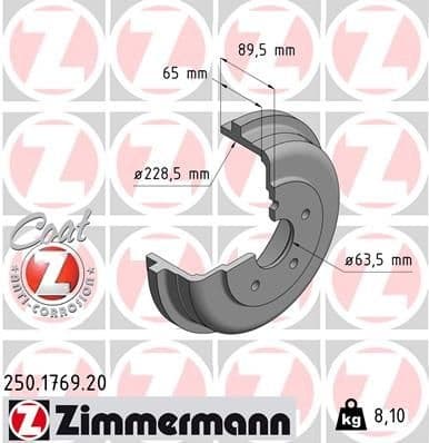 Brake Drum COAT Z 250.1769.20