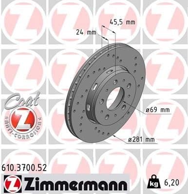 Brake Disc SPORT BRAKE DISC Z 610.3700.52