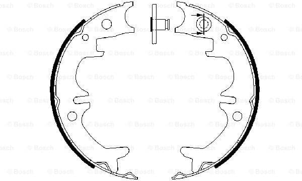 Brake Shoe Set, parking brake 0986487680