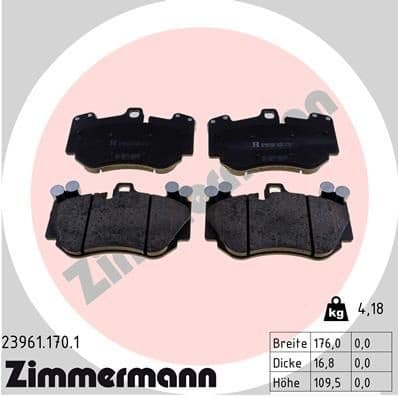 Brake Pad Set, disc brake 23961.170.1