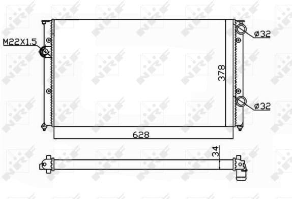 Radiator, engine cooling 54693
