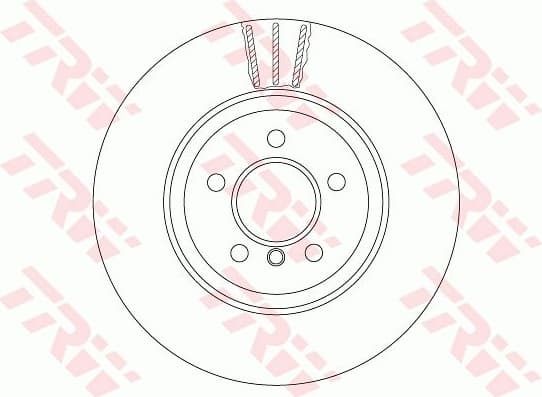 Brake Disc TRW SINGLE DF6607S - image 2