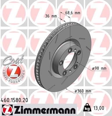 Brake Disc COAT Z 460.1580.20