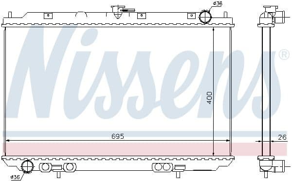 Radiator, engine cooling 68723