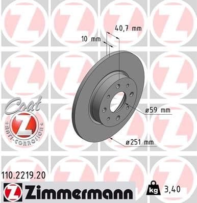 Brake Disc COAT Z 110.2219.20