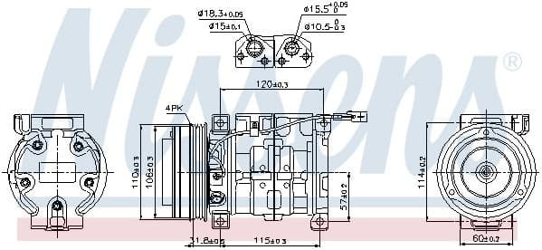 Compressor, air conditioning ** FIRST FIT ** 89099