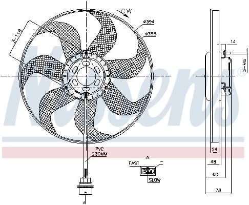 Fan, engine cooling 85798