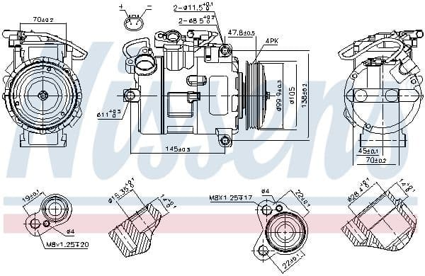Compressor, air conditioning ** FIRST FIT ** 89116