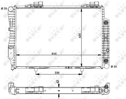 Radiator, engine cooling EASY FIT 55345
