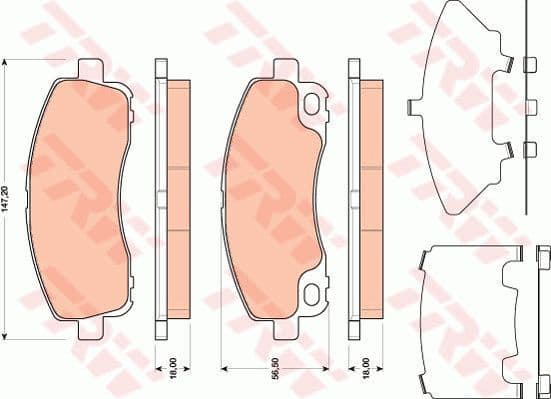 Brake Pad Set, disc brake GDB3487