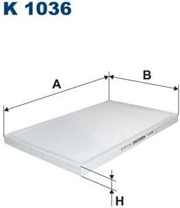 Filter, cabin air K1036