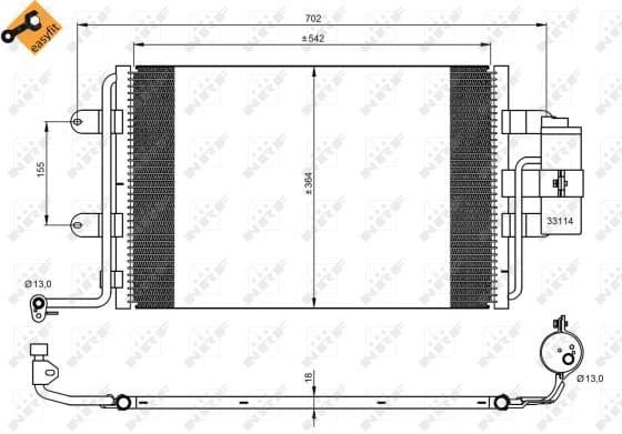 Condenser, air conditioning EASY FIT 35227