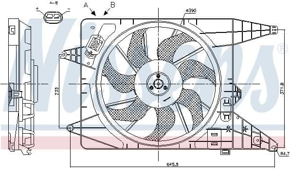 Fan, engine cooling 85890