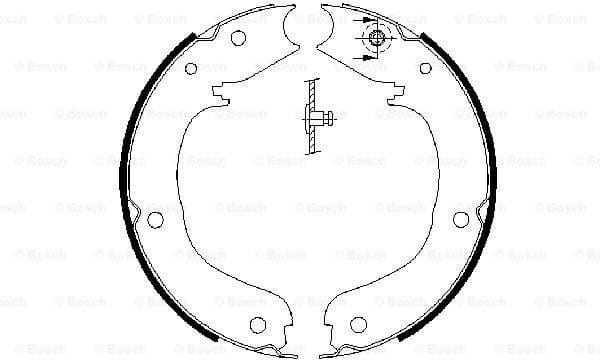 Brake Shoe Set, parking brake 0986487710 - image 2
