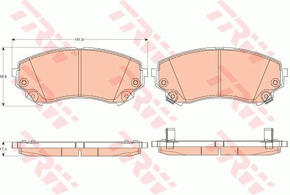 Brake Pad Set, disc brake GDB4456
