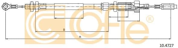 Cable Pull, parking brake 10.4727