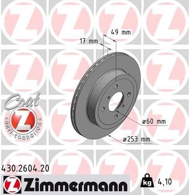 Brake Disc COAT Z 430.2604.20