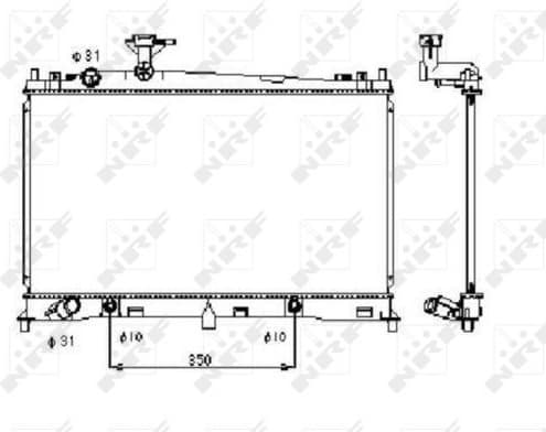 Radiator, engine cooling 53410