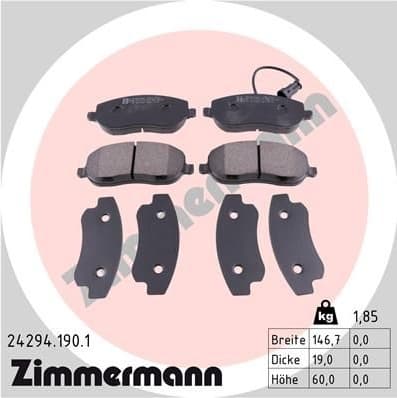 Brake Pad Set, disc brake 24294.190.1