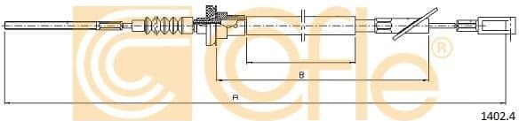 Cable Pull, clutch control 1402.4