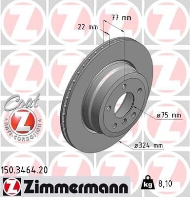 Brake Disc COAT Z 150.3464.20