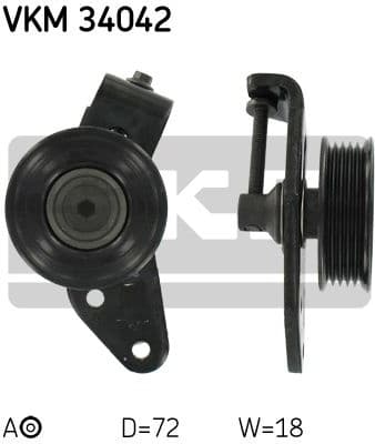 Belt Tensioner, V-ribbed belt VKM 34042